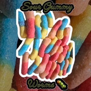 #10 SOUR Gummy Worms Puffs